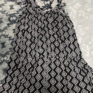 Torrid Black and White Patterned Top